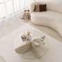 Hanah Home Mesa de café Lily en color Travertino